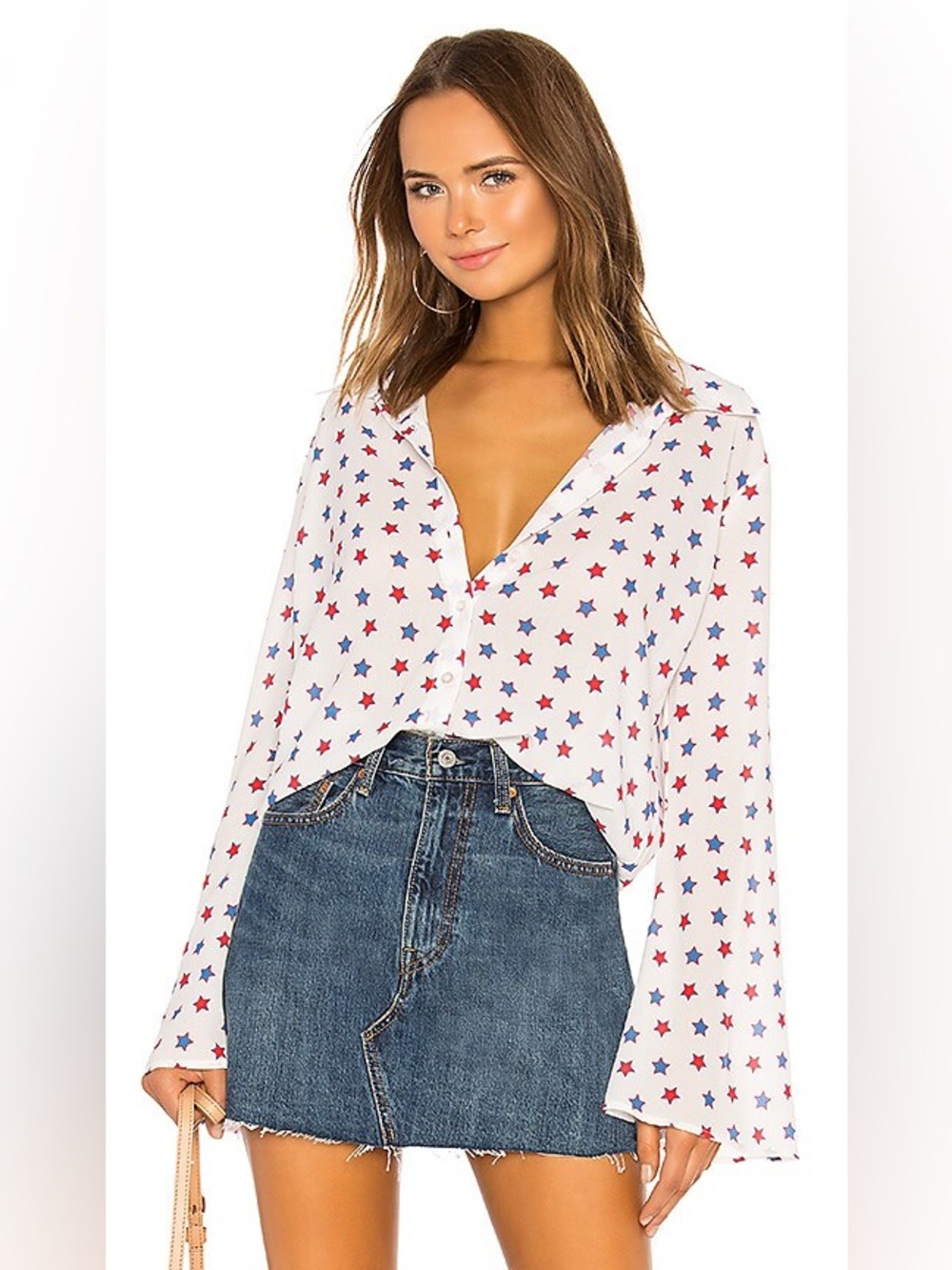 Raquel Beach Shirt in Star Spangled